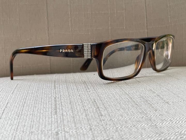 Prada Women Glasses Frame Brown Tortoise VPR 12L 53[]17 7WX-101 Made in Italy