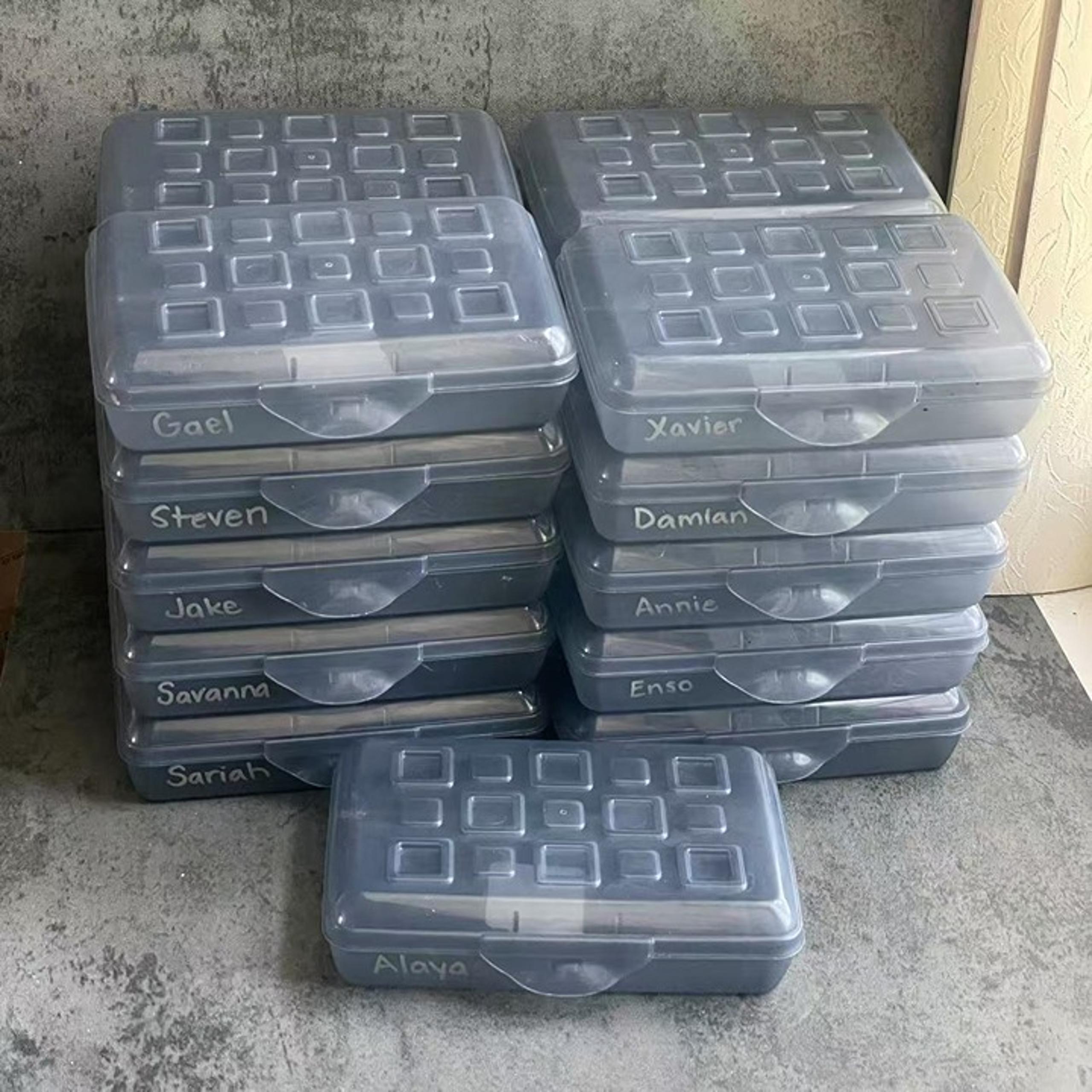 Lot of 21 Gray Translucent Pencil Case School Supply Storage Box USA - Sterilite