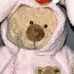 Ty Pluffies Love to Baby 2004 Tan Teddy Bear in Pink PJ's Baby Girl - 7 Tall