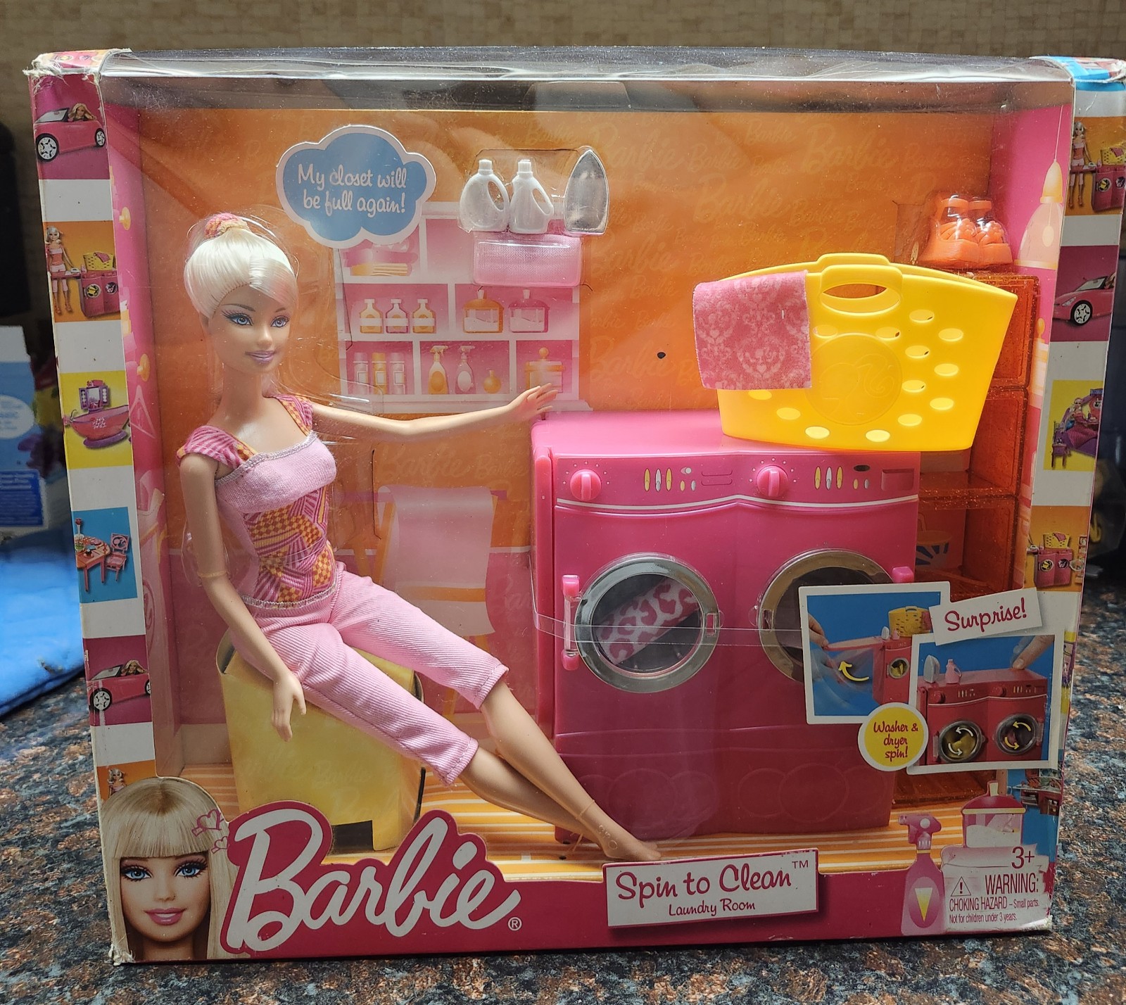 Barbie washing set.