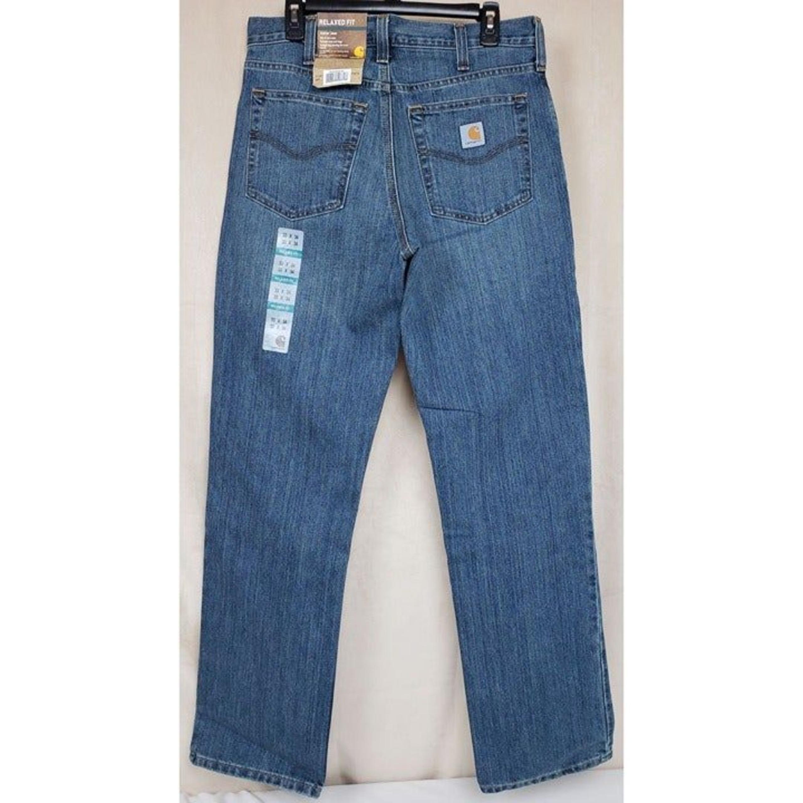 Carhartt Men's 33x34 Holter Jean Relaxed Fit Frontier Blue Denim 101483 980