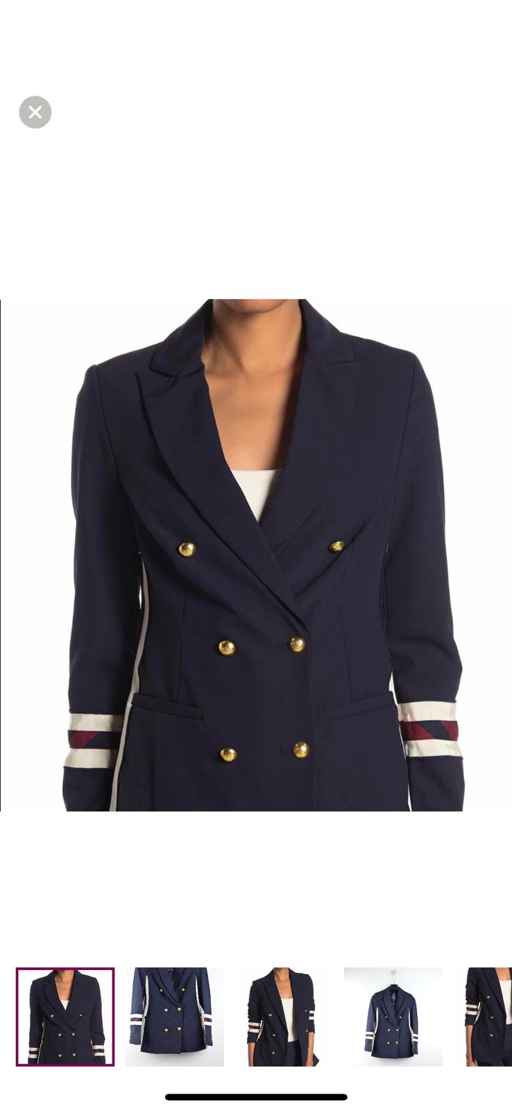 NWT! Vertigo Paris Collection Collegiate Double-breasted Blazer.