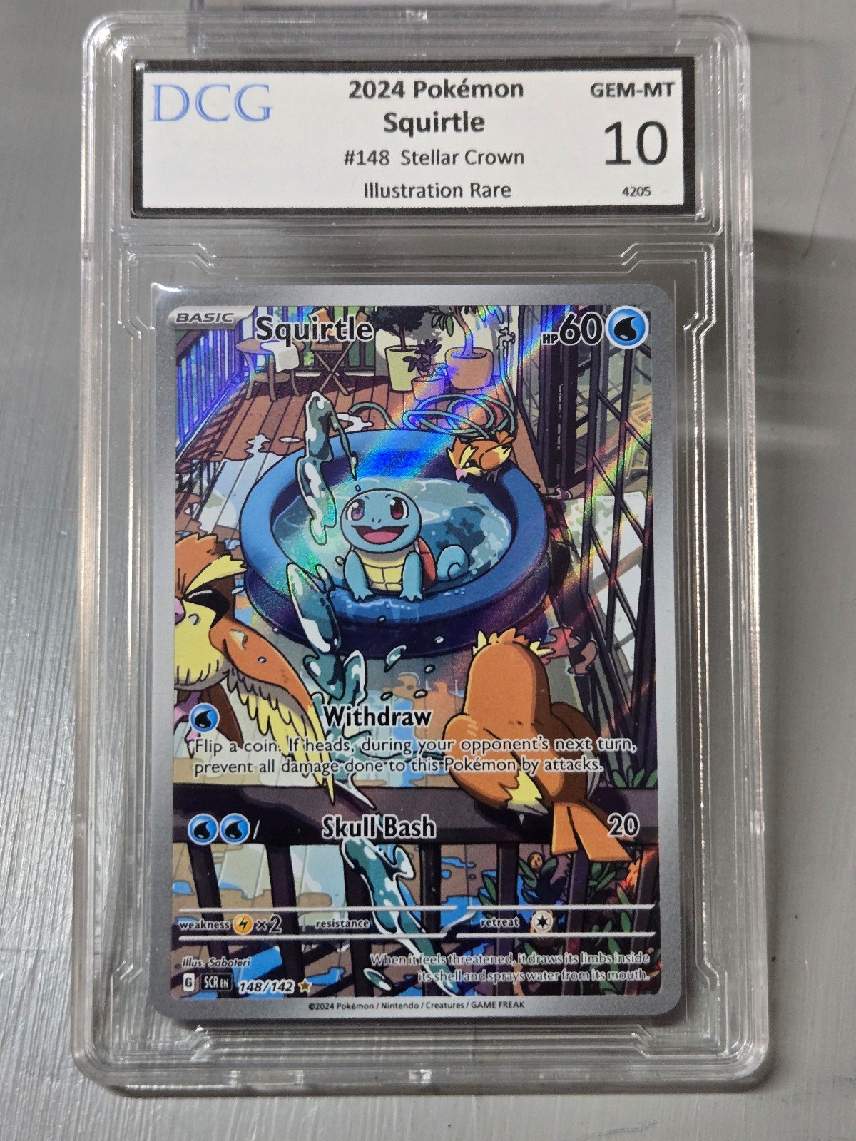 Squirtle 148/142 Stellar Crown Gem-Mt 10