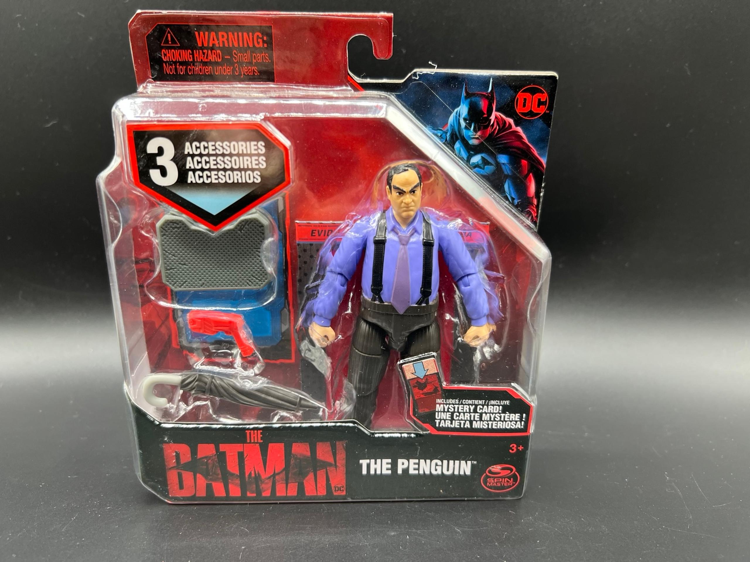 The Batman The Penguin DC 3.75” Action Figure with 3 Accessories & Mystery Card