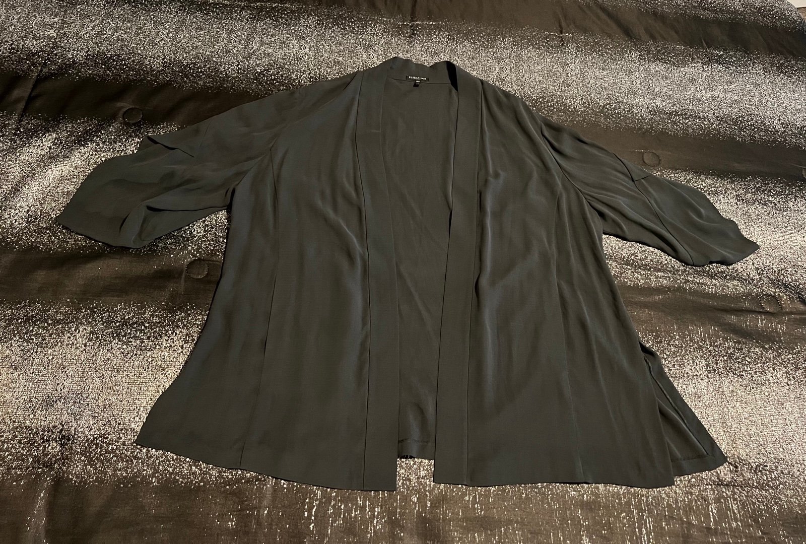 Eileen Fisher sz3xl 100% Silk Open Front Cardigan