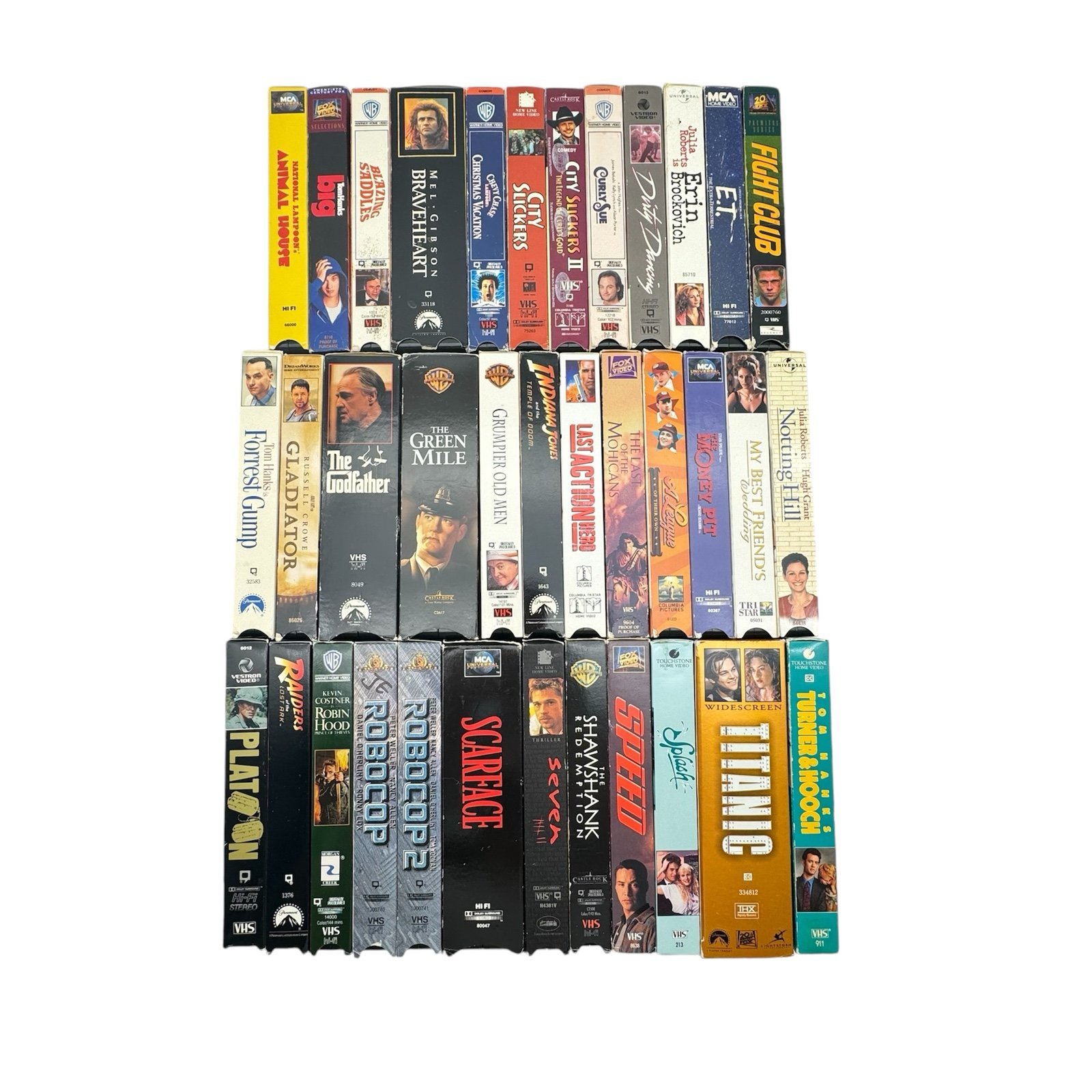 Lot Of 36 VHS Tapes Movies - Action,Adventure,Comedy and Drama (NO MOLD/DAMAGE)