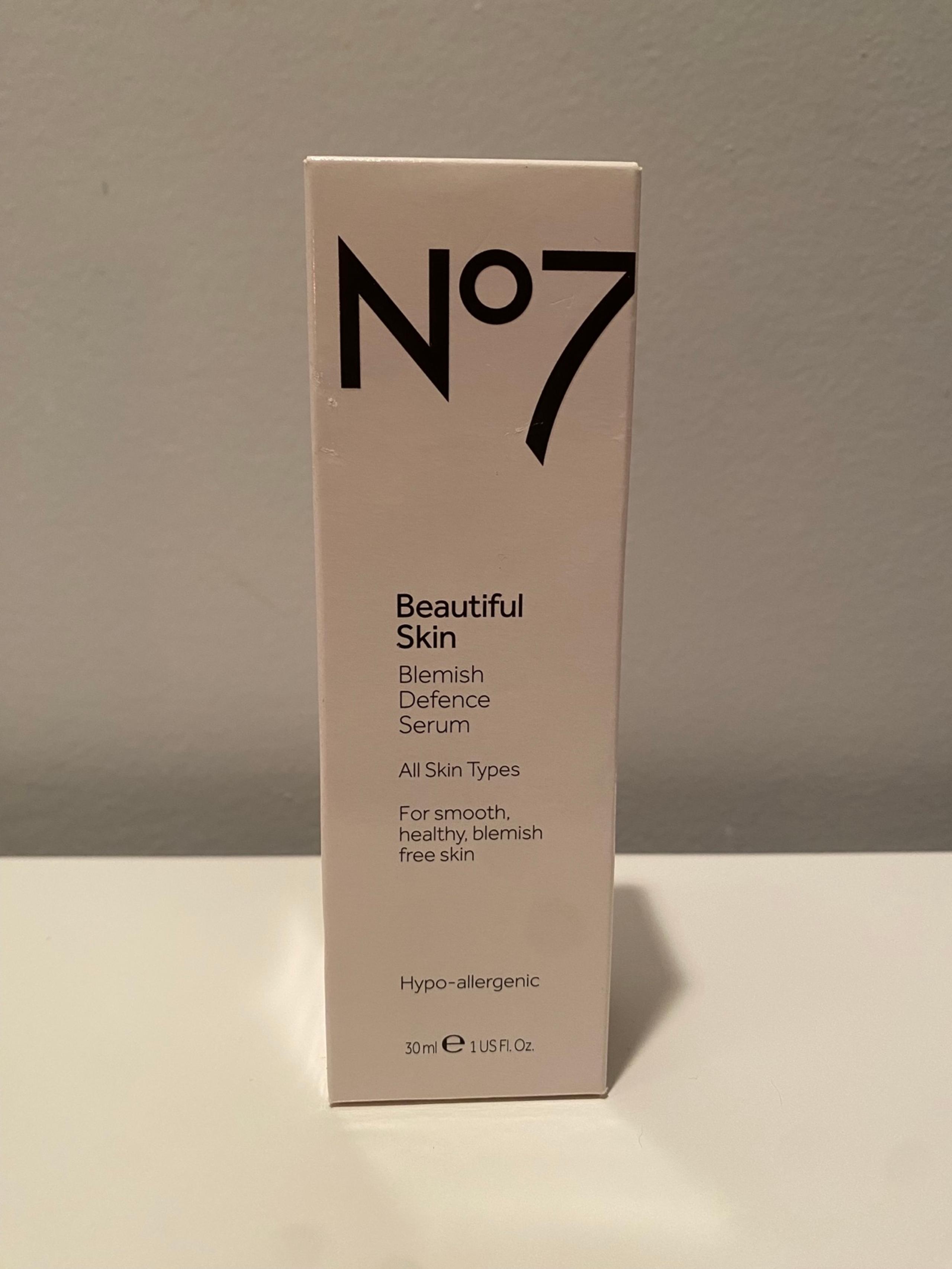 NEW No7 Beautiful Skin Blemish Defense Serum | 1oz