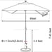 EliteShade USA 10-Year-Non-Fading 6x6Ft Square Market Umbrella Patio
