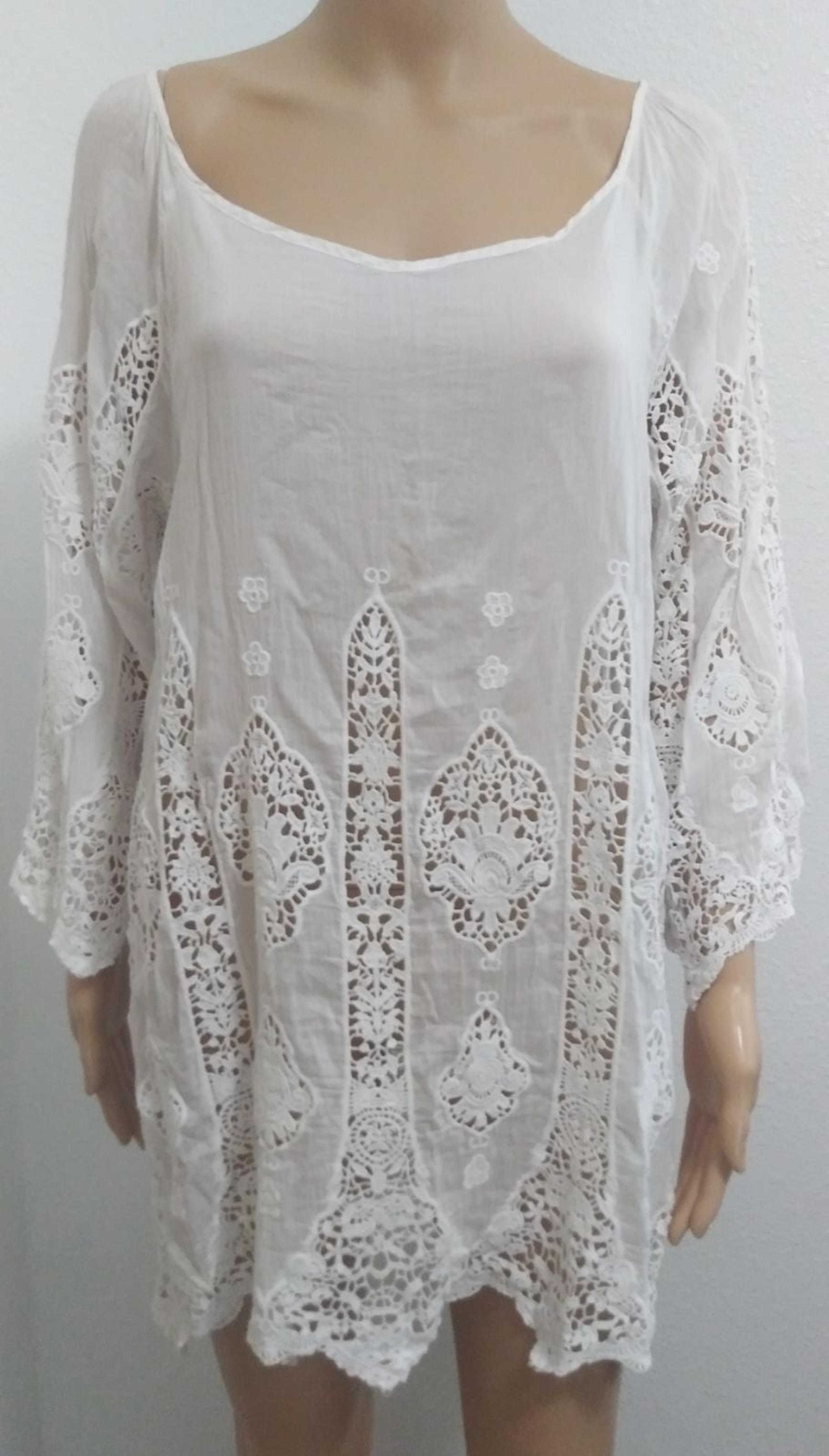 XCVI cover up embroidered tunic top sz M