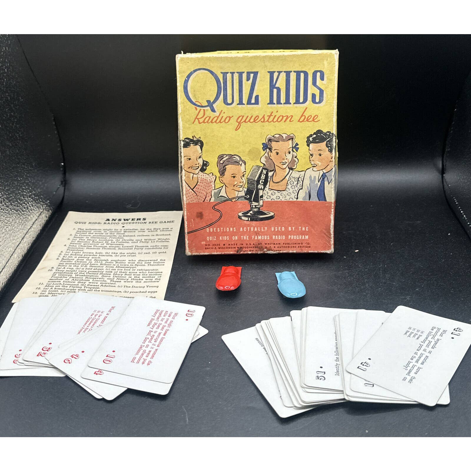 VINTAGE 1941 Quiz Kids Radio Question Bee #2020 Whitman Publishing Co. USA