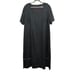 Marina Rinaldi Linen Dress Womens 29 US 20 Black Mesh Stripe Relaxed Fit Midi