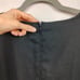 Marina Rinaldi Linen Dress Womens 29 US 20 Black Mesh Stripe Relaxed Fit Midi