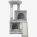 SMILE MART 36 Cat Tree with Condo and Scratching Post Tower, Light Gray