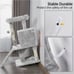 SMILE MART 36 Cat Tree with Condo and Scratching Post Tower, Light Gray