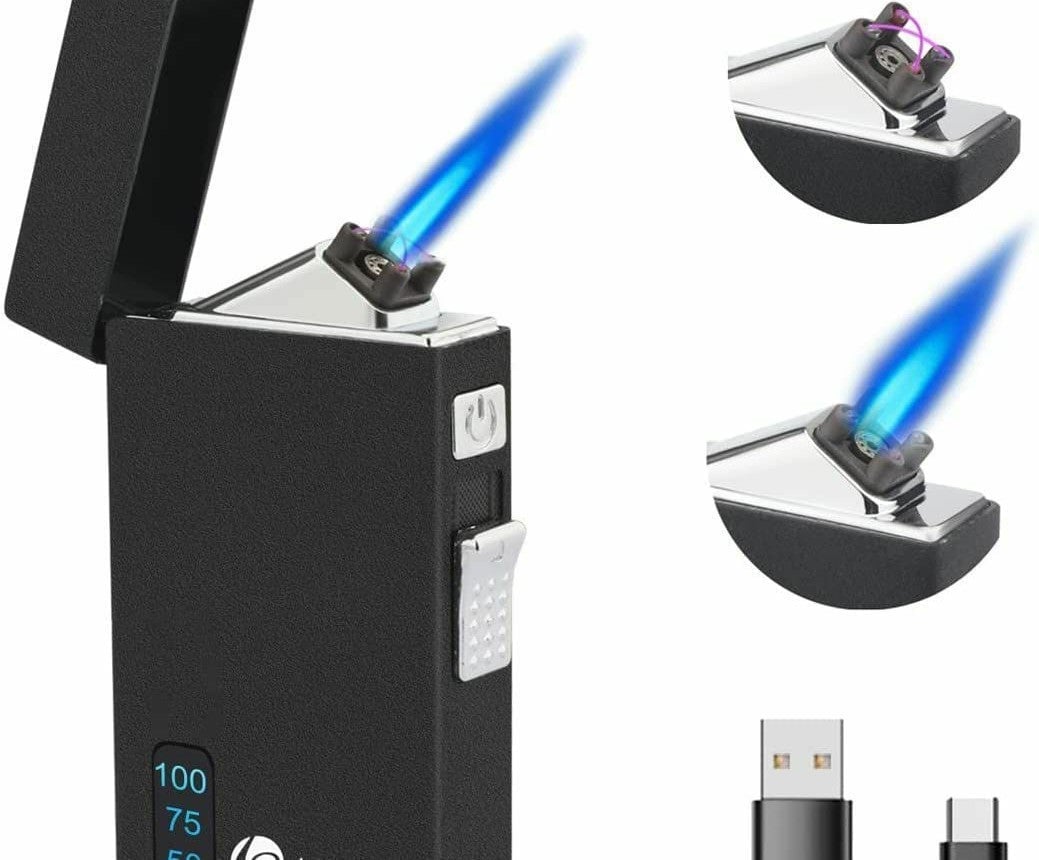 [SILENT BUTANE TORCH] Arc+Butane 2-in-1 Electric AND Butane Torch Lighter