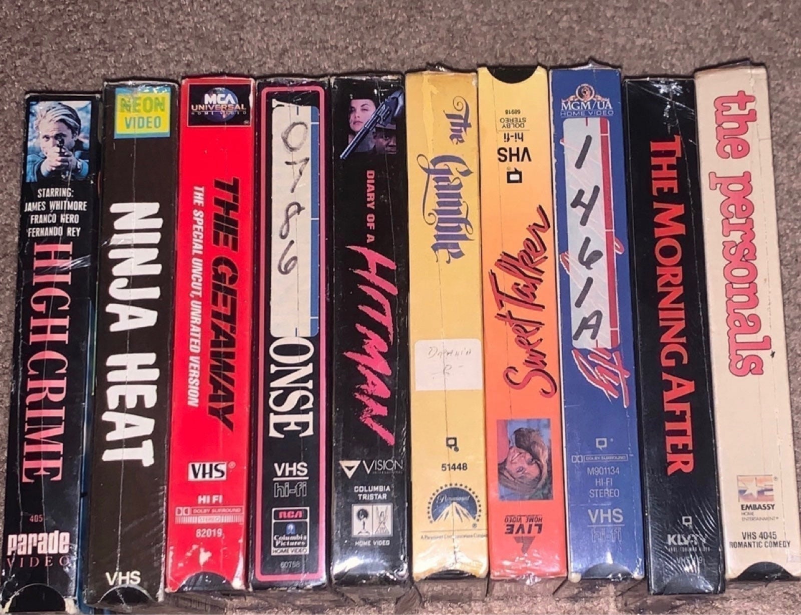 VHS assortment of 10