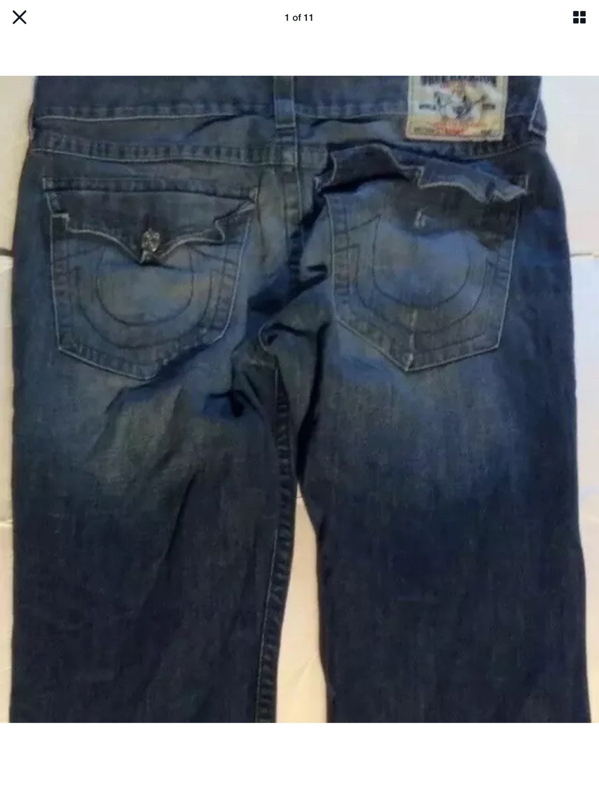 TRUE RELIGION STRAIGHT JEANS 36 x 33 1/2