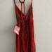 NEW ORANGE HALTER TOP TIE BACK