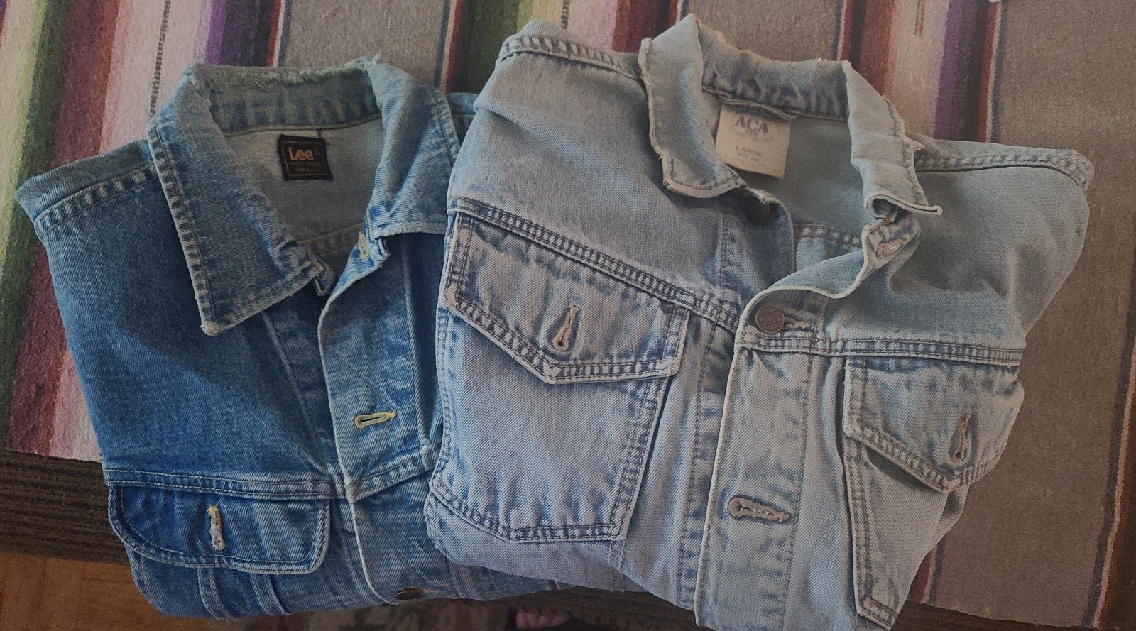 Lot of 2 vintage denim jackets