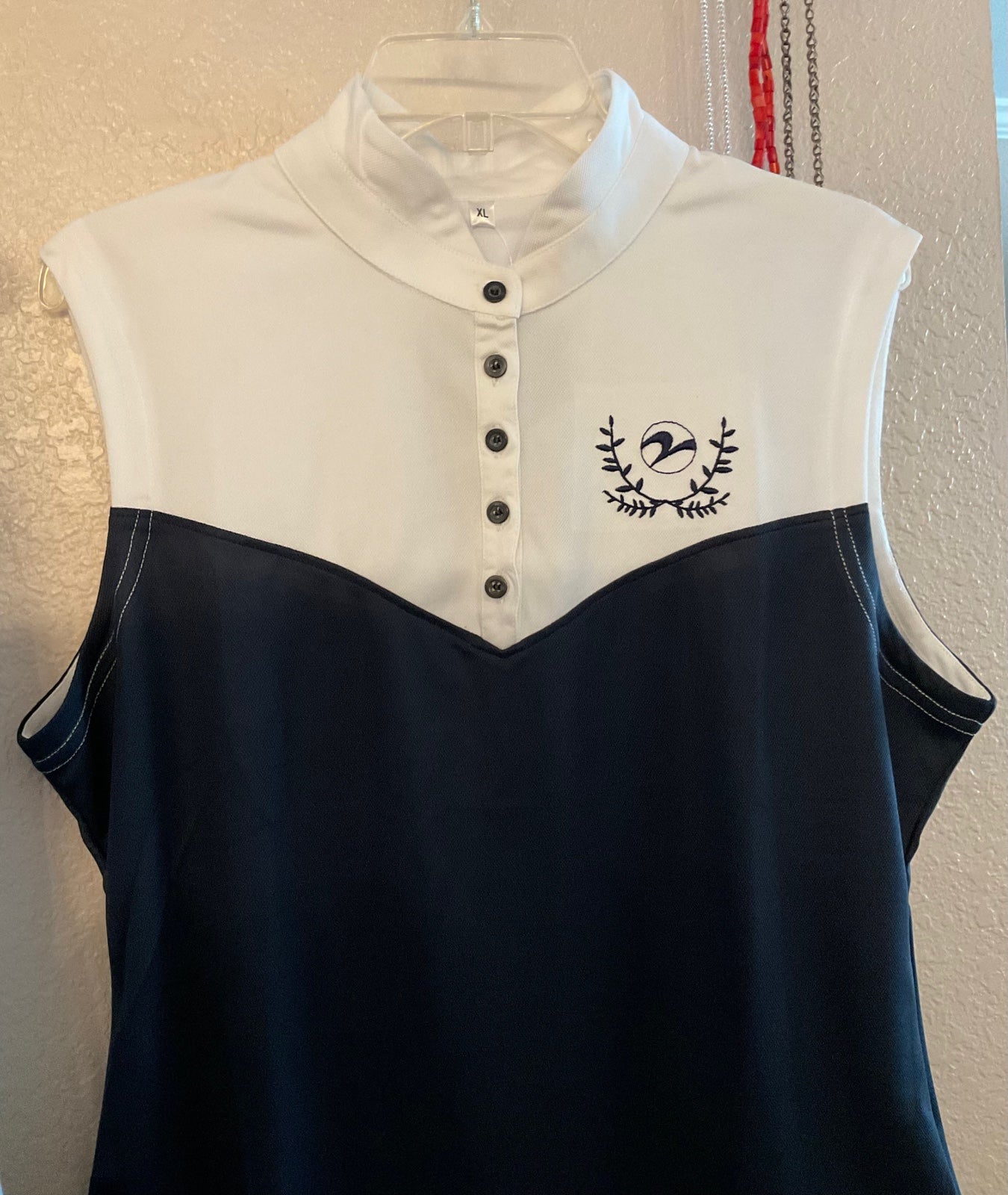 Equestrian Dressage show shirt dark navy size XL X-Large NEW Italian Busse brand
