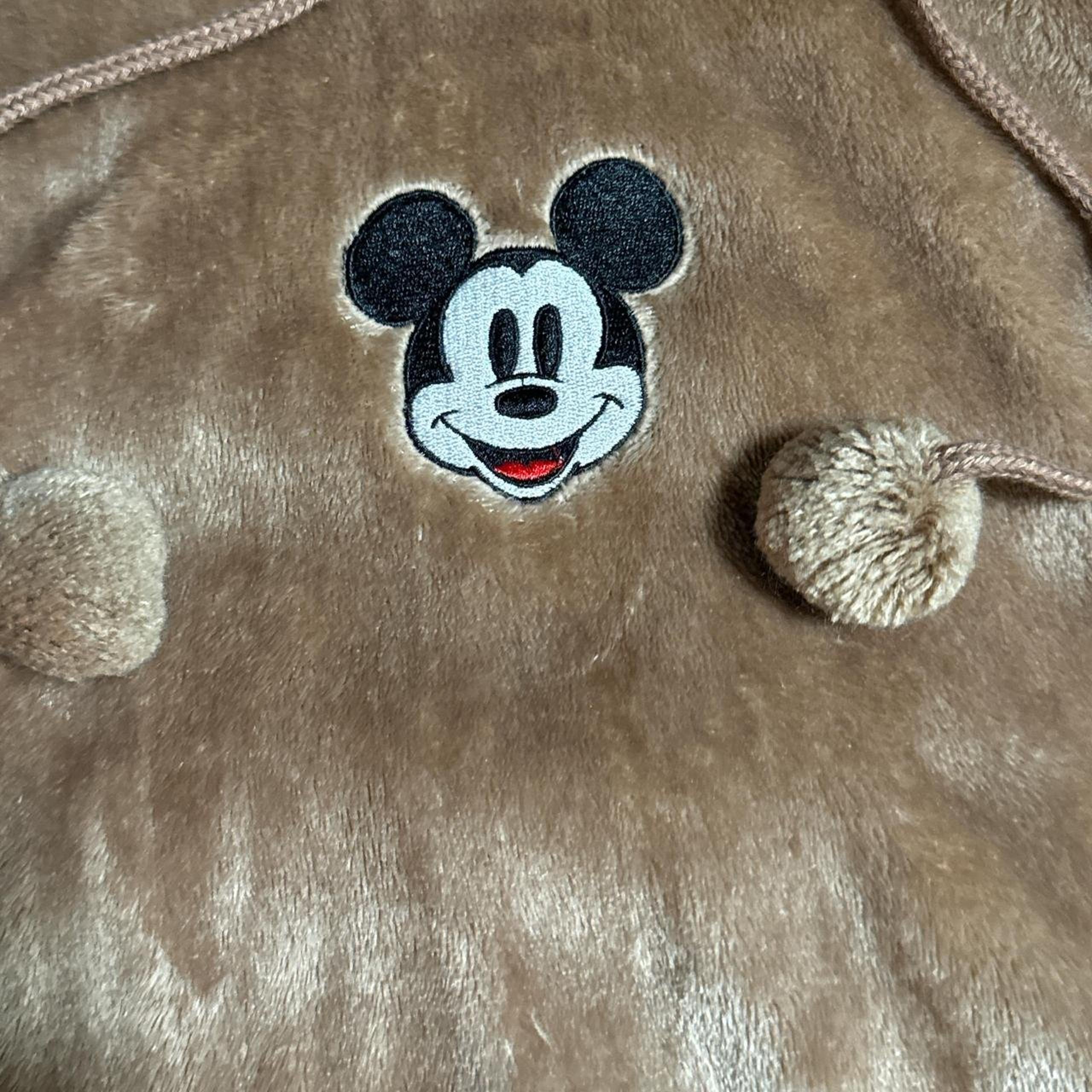 Brown Mickey Mouse Fuzzy Fleece Hoodie