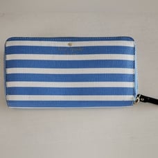 Kate Spade Blue and White Striped Wallet