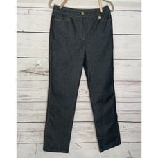 NWOT St. John Sport By Marie Gray Women Dark Wash Denim Straight Leg Jean Size 6