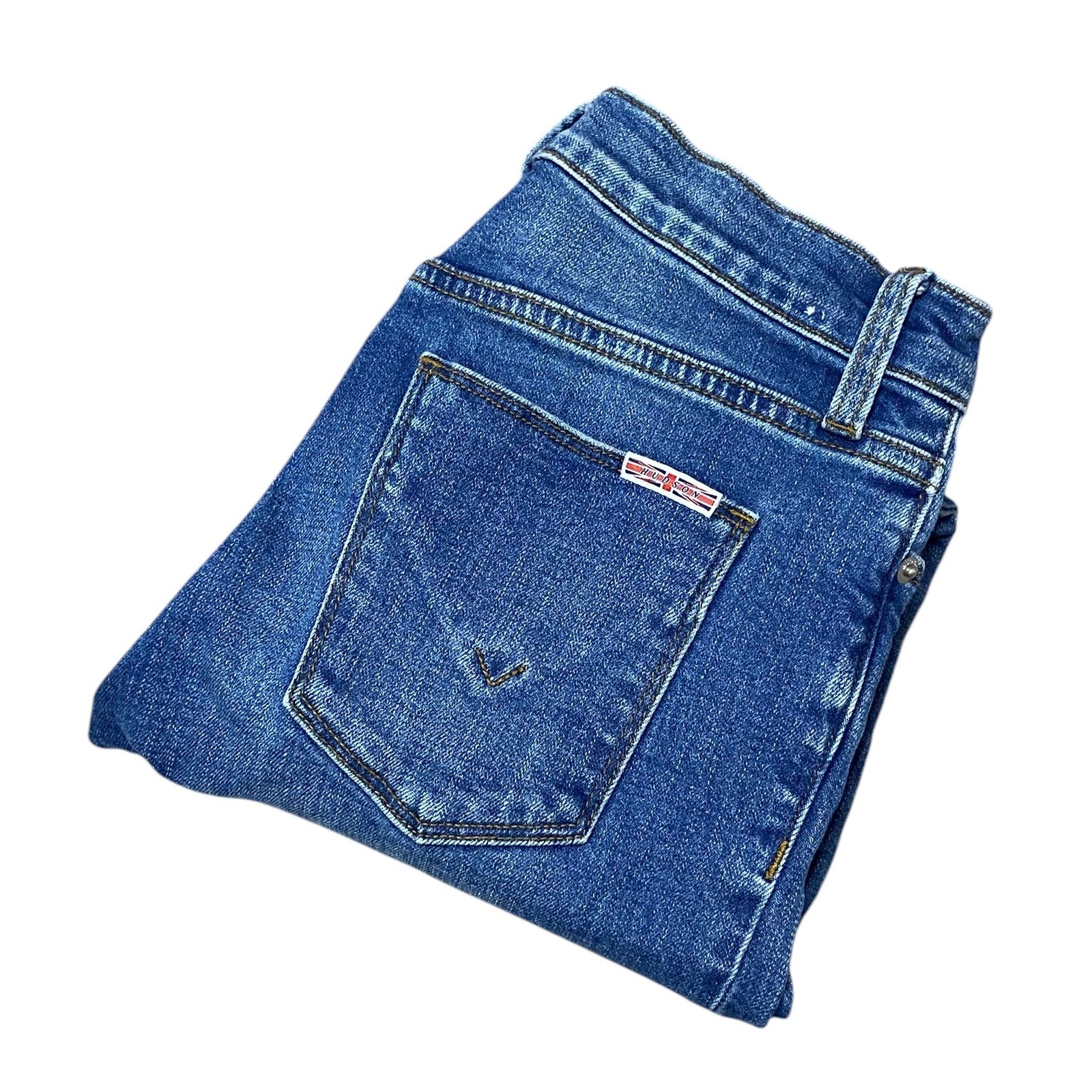 Hudson Jeans Mid Rise Straight Leg Ankle Distressed Jeans Size 26