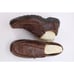 Roper Mens Brown Leather Ostrich Print Owen Slip-On Shoes Size 9