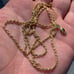 Solid Gold Necklace Rope Chain 10k 24