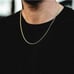 Solid Gold Necklace Rope Chain 10k 24