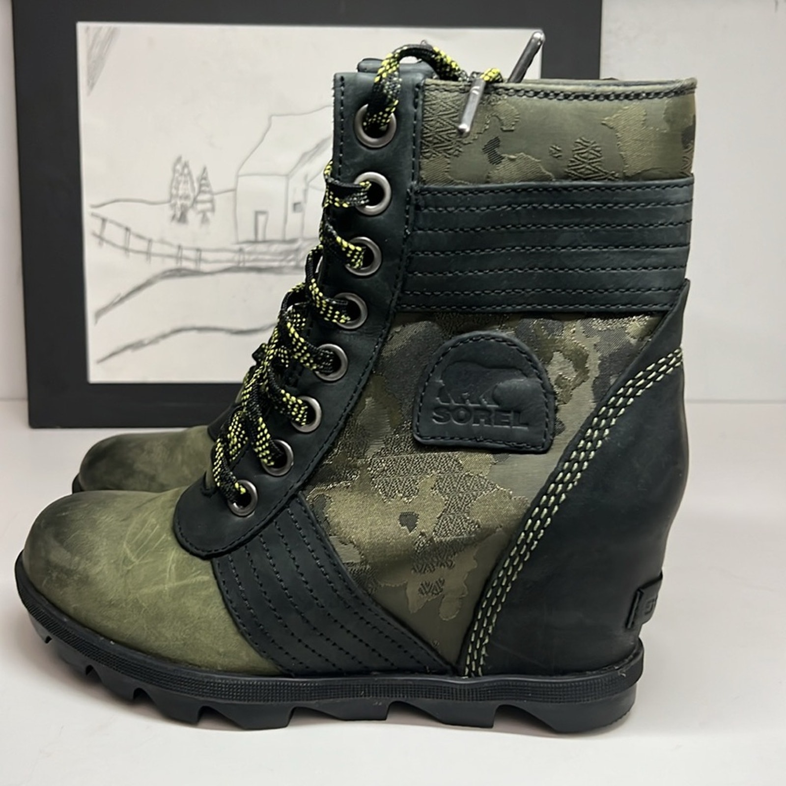 Sorel Women's Lexie Wedge Felt Camp-dark Slate Women’s Size US 7