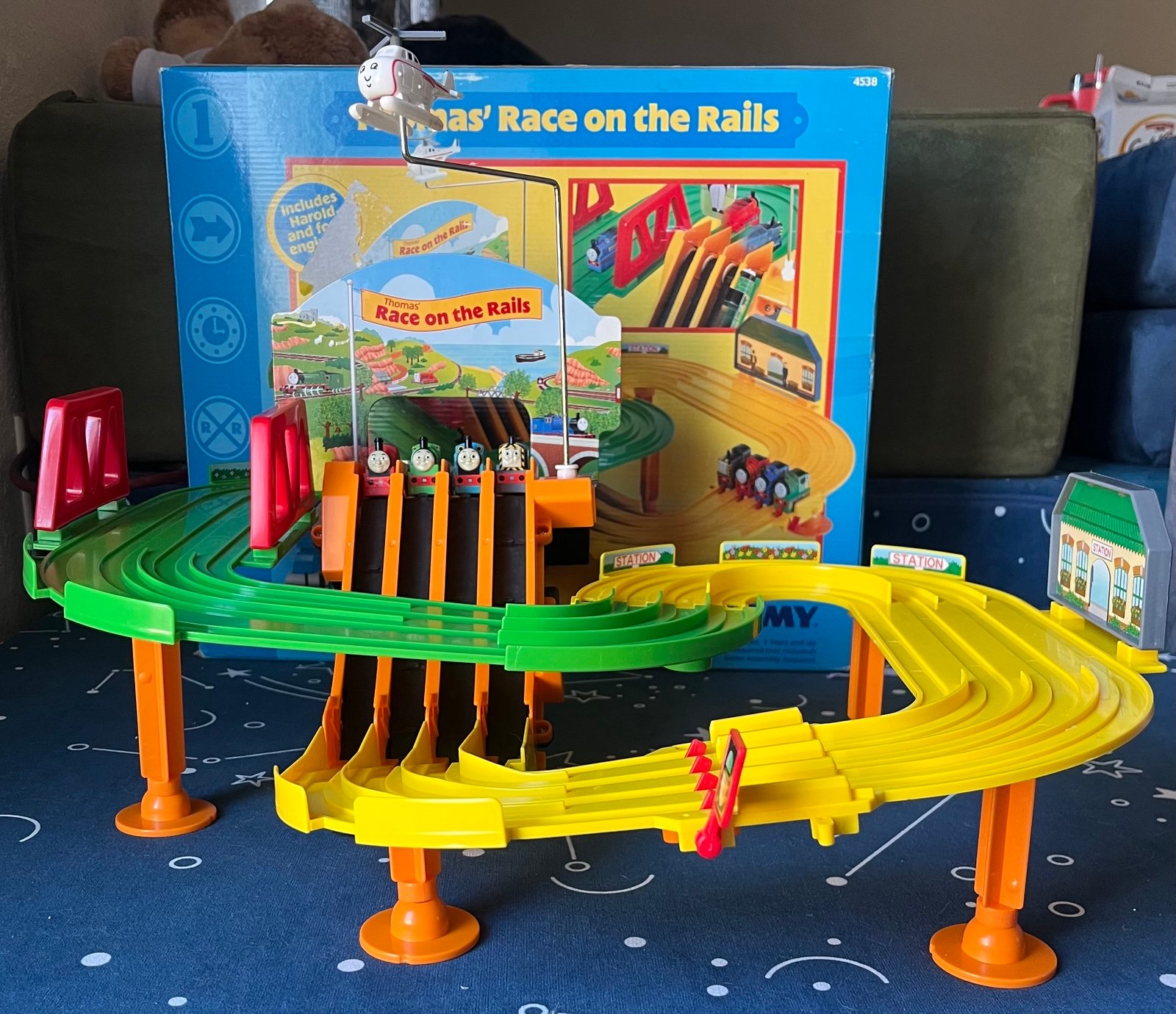 Thomas and Friends Tomy Thomas Race On The Rails Play Set 100% Working Vintage