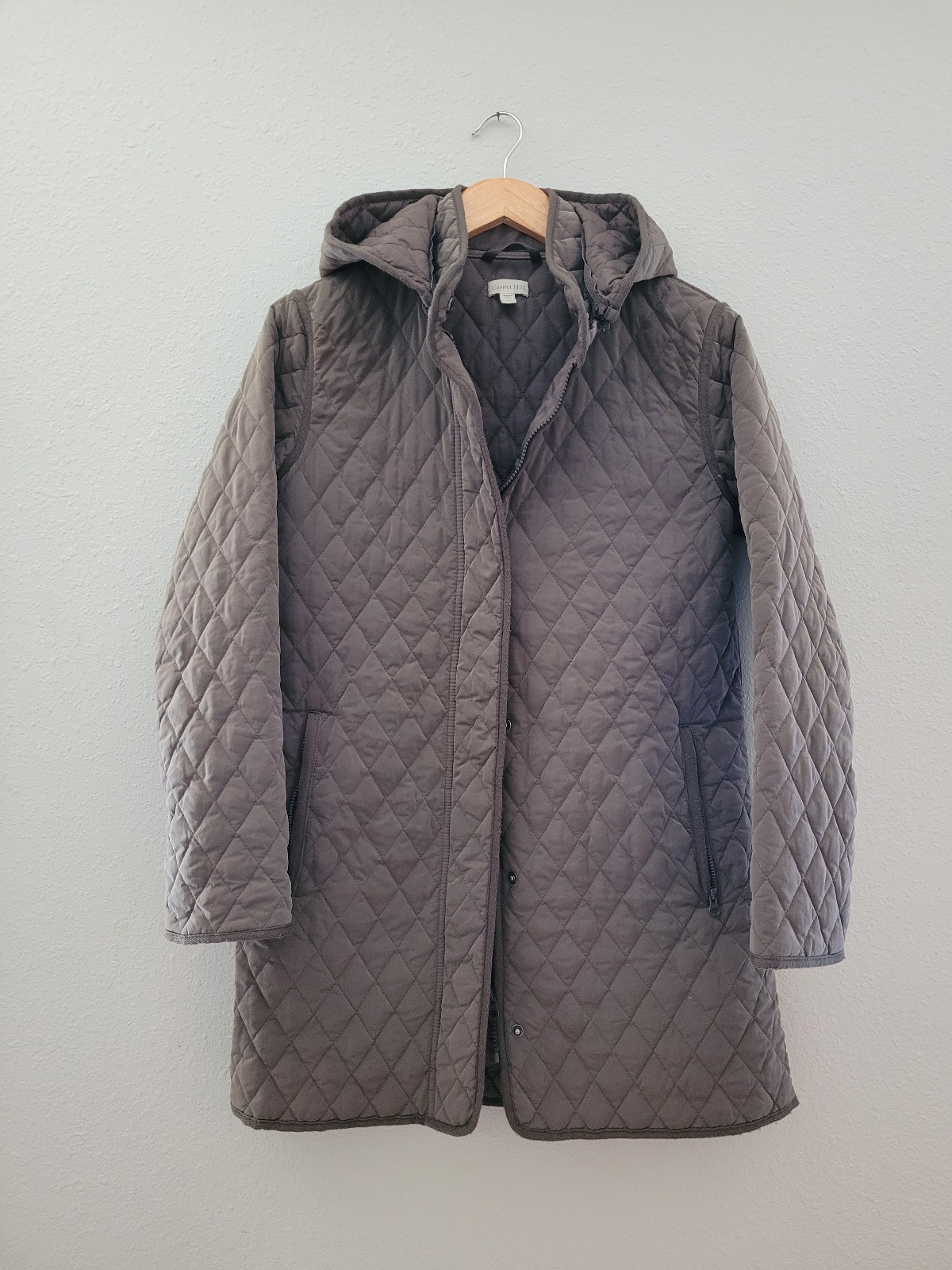 Garnet hill top quilted car coat
