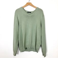 Brandy Melville Light Green V Neck Sweater