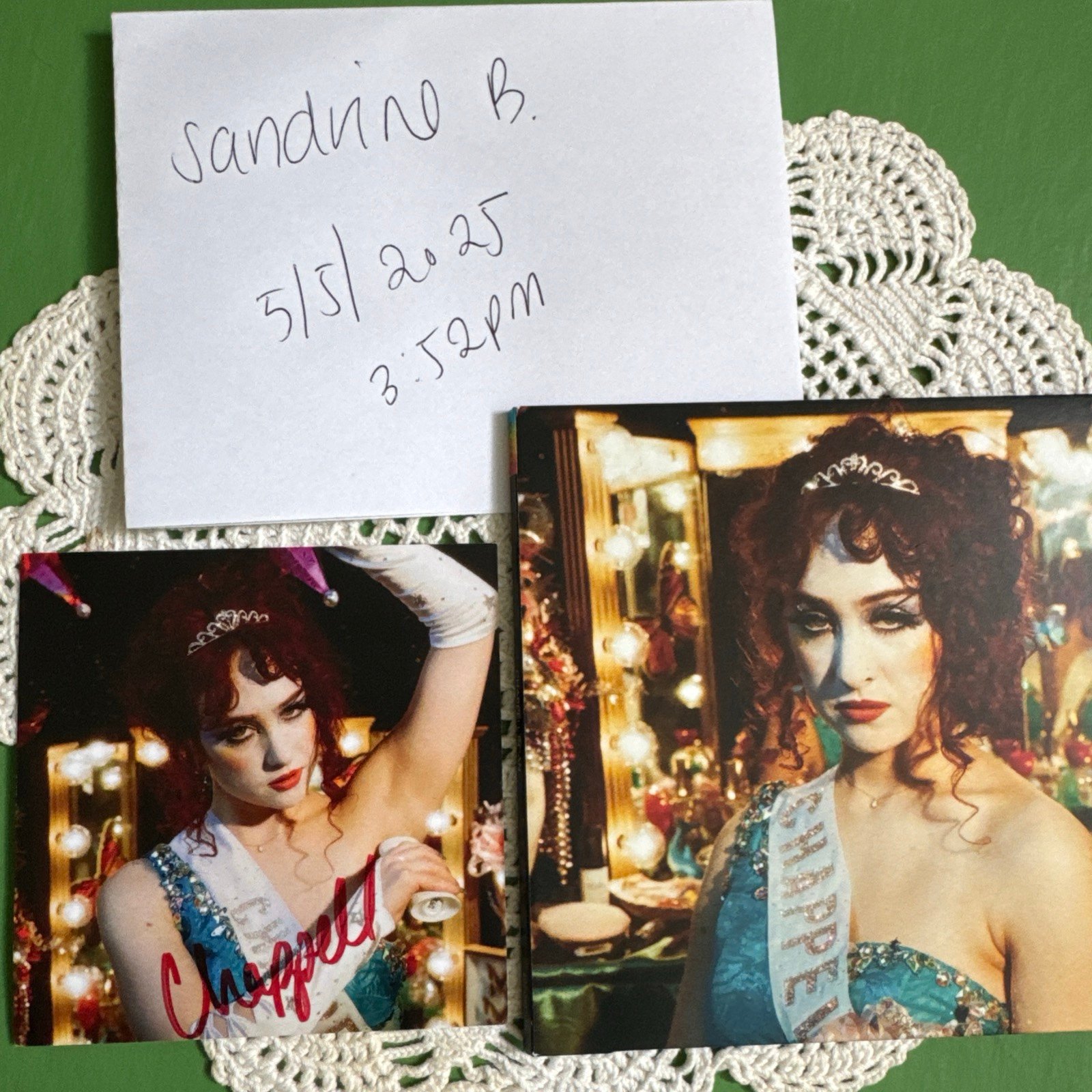 Chappell Roan hand signed 'The Rise & Fall of a Midwest Princess' CD insert