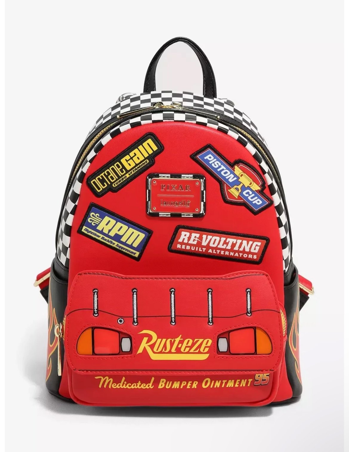 Loungefly Disney Pixar Cars Lightning McQueen Rust-eze Light-up Mini Backpack
