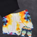Tie Dyed Beach Shorts - Rainbow Boho Hippie - Pockets - Women's Large
