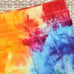 Tie Dyed Beach Shorts - Rainbow Boho Hippie - Pockets - Women's Large