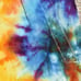 Tie Dyed Beach Shorts - Rainbow Boho Hippie - Pockets - Women's Large