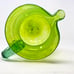 Pitcher Chartruese Green Handblown Bubble Glass Art With Swirls Large 9” Tall