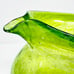 Pitcher Chartruese Green Handblown Bubble Glass Art With Swirls Large 9” Tall