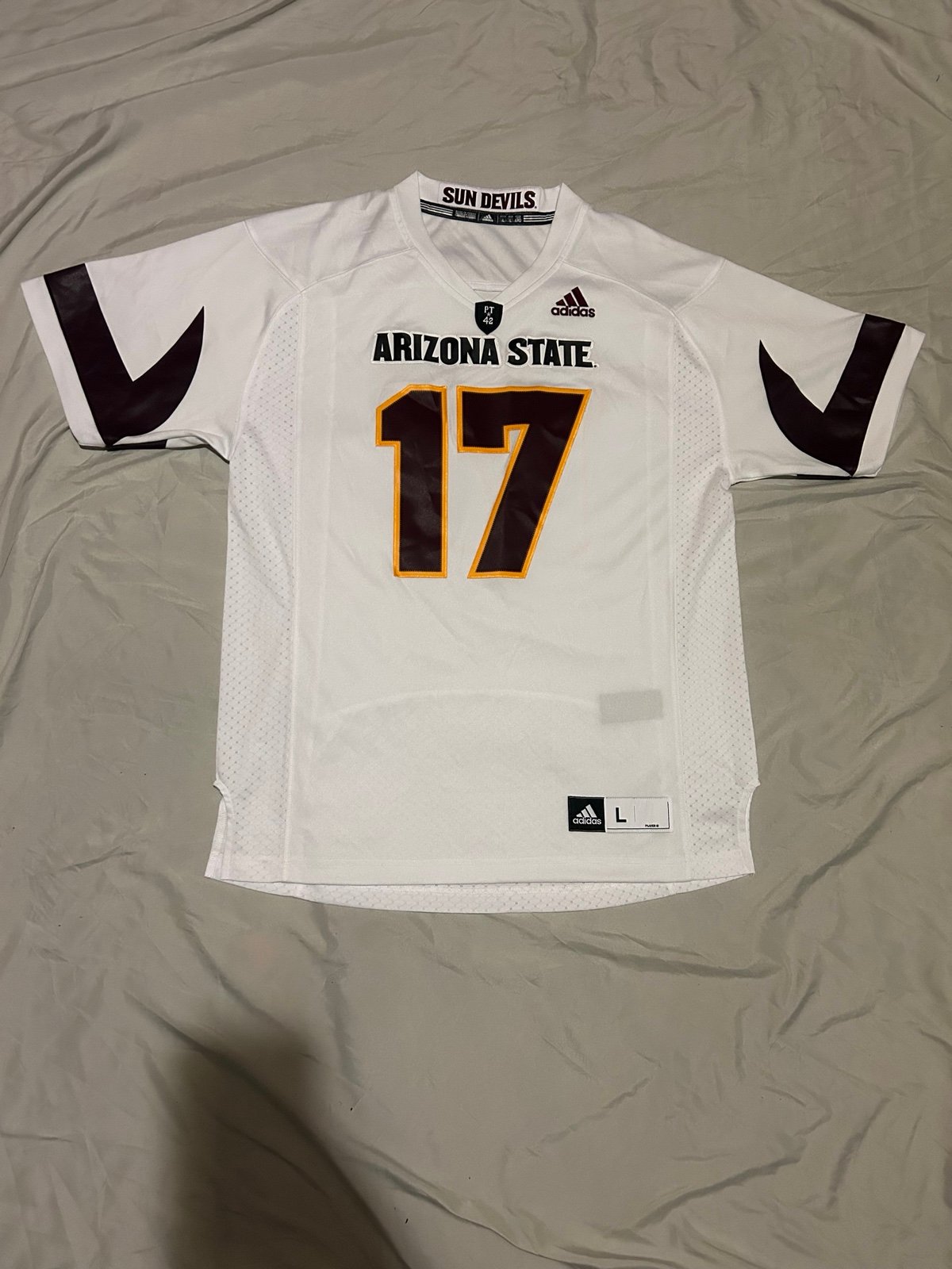 Arizona State Sun Devils Football Adidas Stitched Jersey (Men’s L)