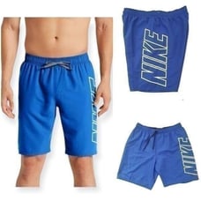 NIKE Men's Logo Breaker 9 Volley Short / Swim Trunk Royal Blue Size XL NWT