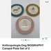NWOT Set of 3 Anthropologie Anthropologie Dog BIOGRAPHY Canapé Plate Set of 3