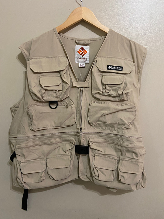 Men's Columbia Field Creek Big Horn Vest XL Ancient Fossil Khaki 1989141-271 NEW