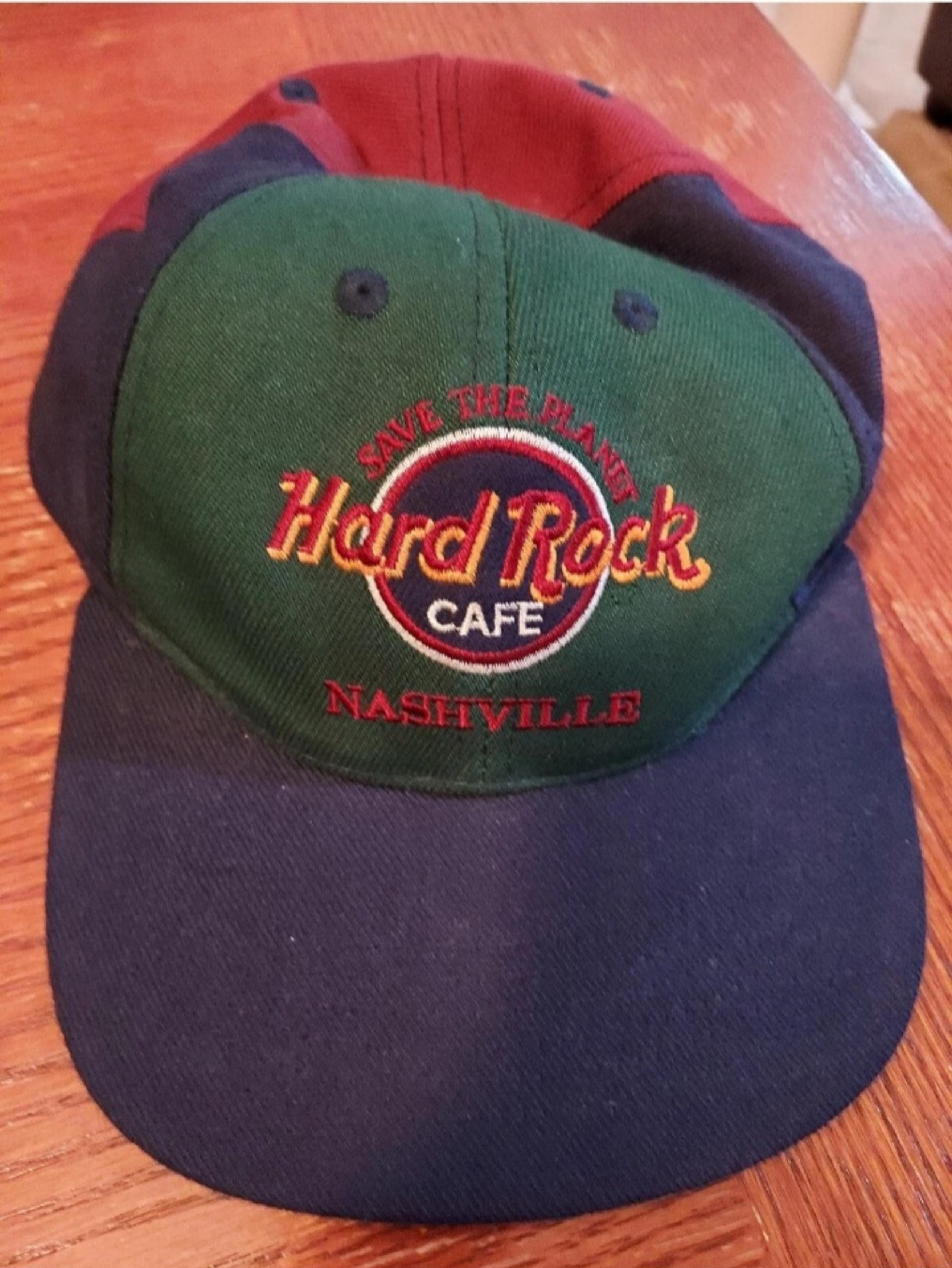 Vintage 1990's Hard Rock Cafe, Nashville, TN Purple, Green, Blue Snap Back Hat