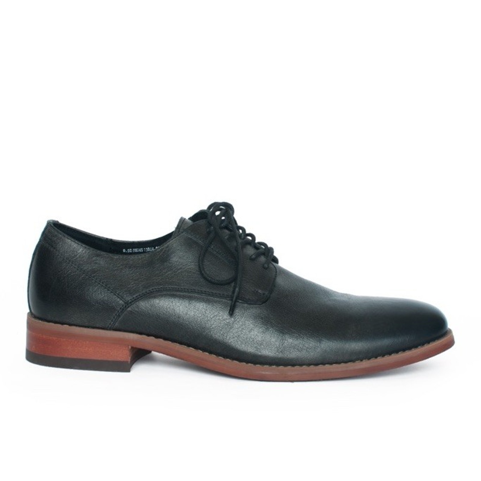 New Florsheim Black Plain Toe Lace-Up Leather Oxford Men 8 D/ 15084-001 RET 130