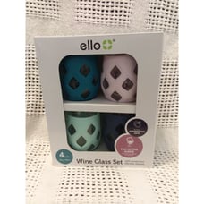 Ello Stemless Wine Glass Set 4 Glasses 17Oz
