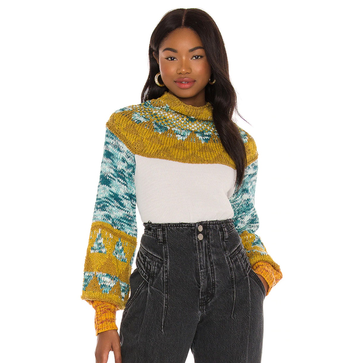 NWT Free People Swit The Small Stuff Blouson Sweater XS